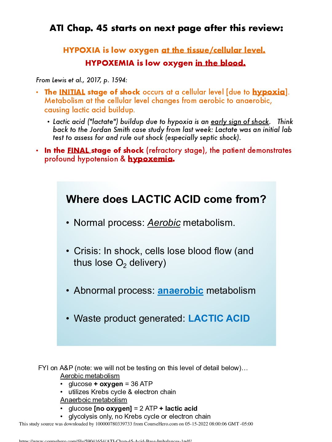 ATI  Acid Base Imbalances Chapter 45