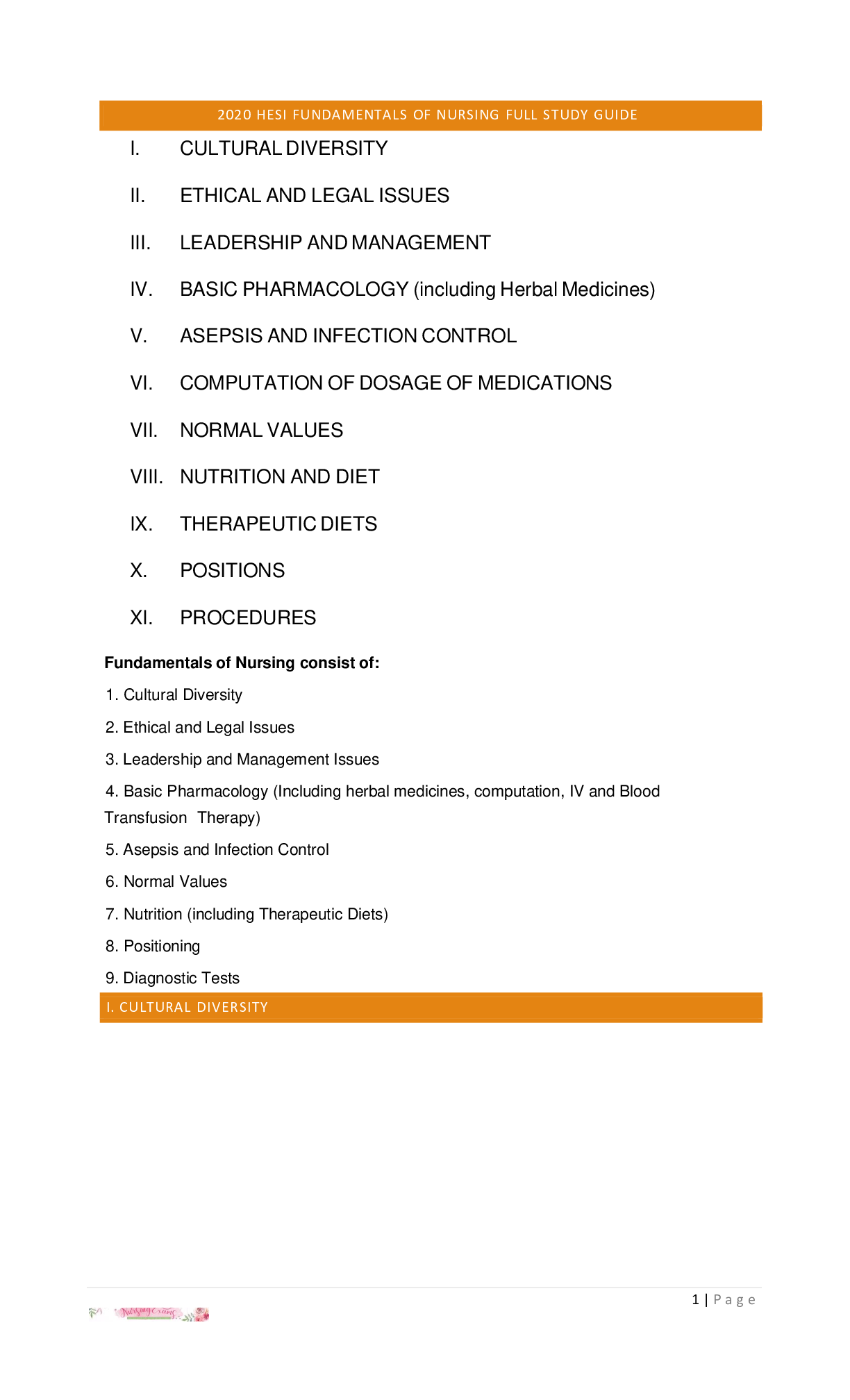 HESI FUNDAMENTALS OF NURSING FULL STUDY GUIDE (2020)