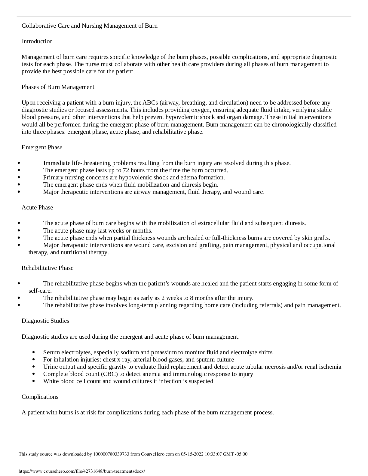 Burn treatments - Collaborative Care and Nursing Management of Burn
