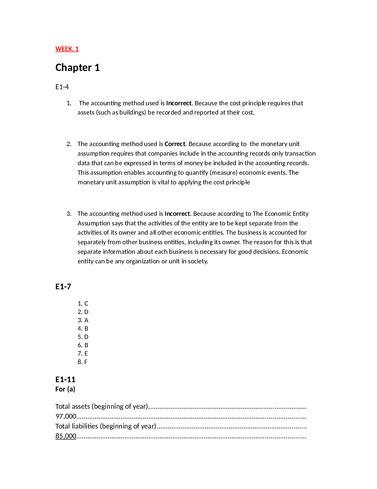 Generally Accepted Accounting Principles Chapter 1