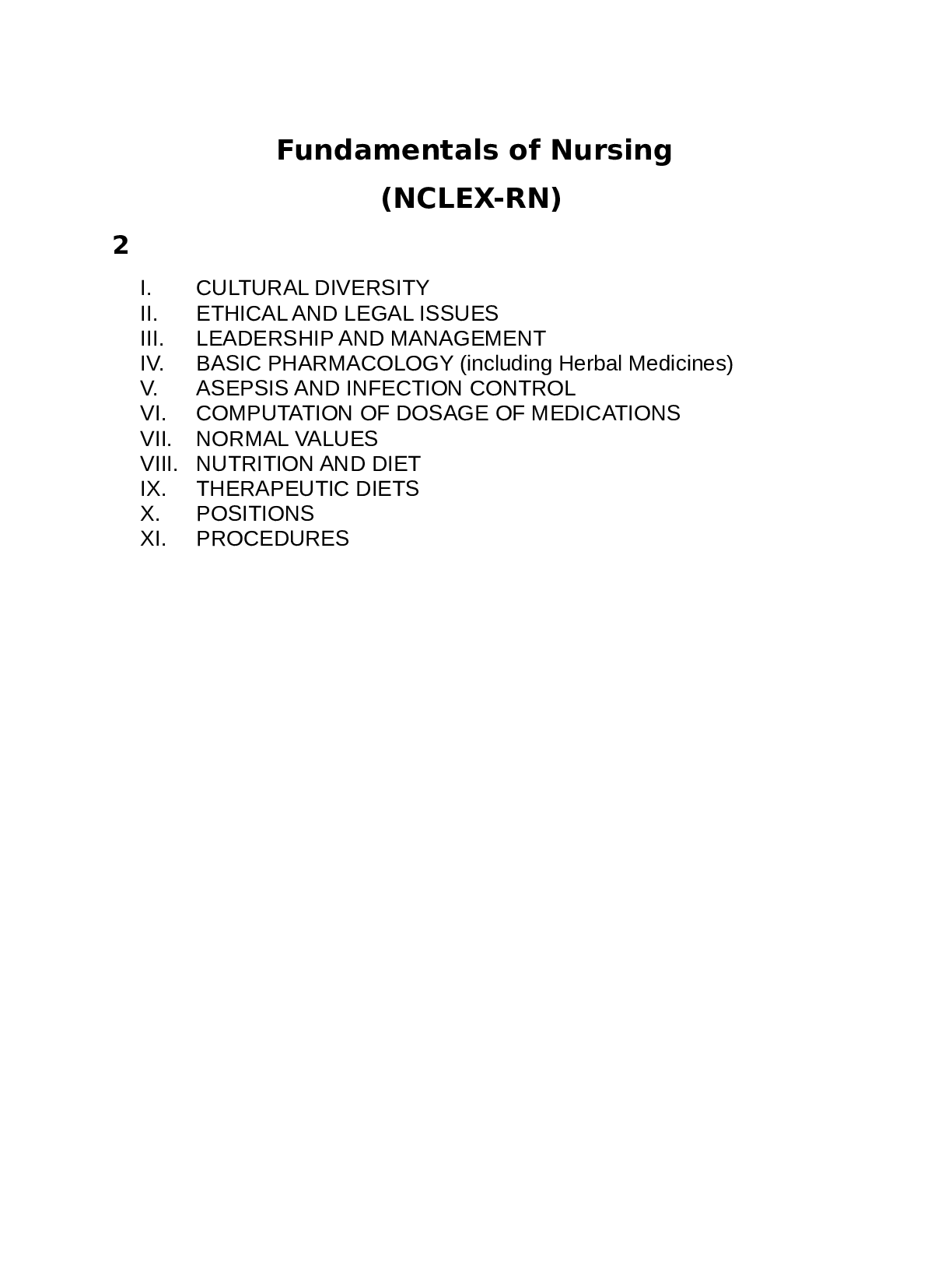 Fundamentals of Nursing (NCLEX-RN)