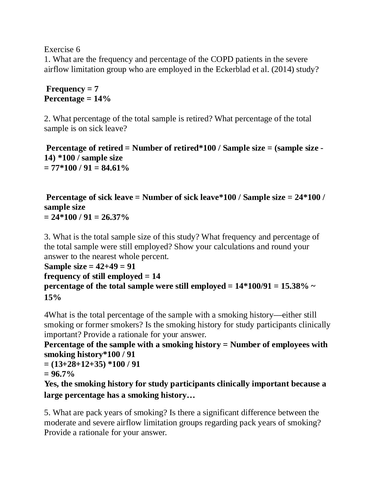 Exercise 6,8,9 stats wk1