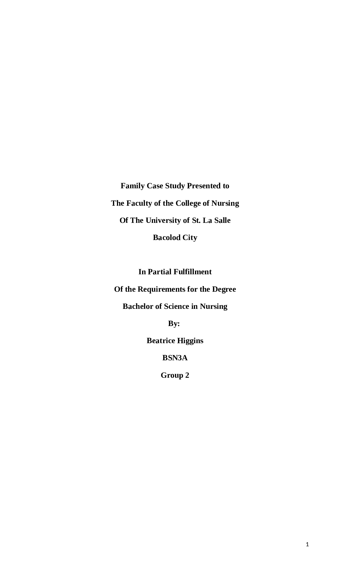Family Case Study