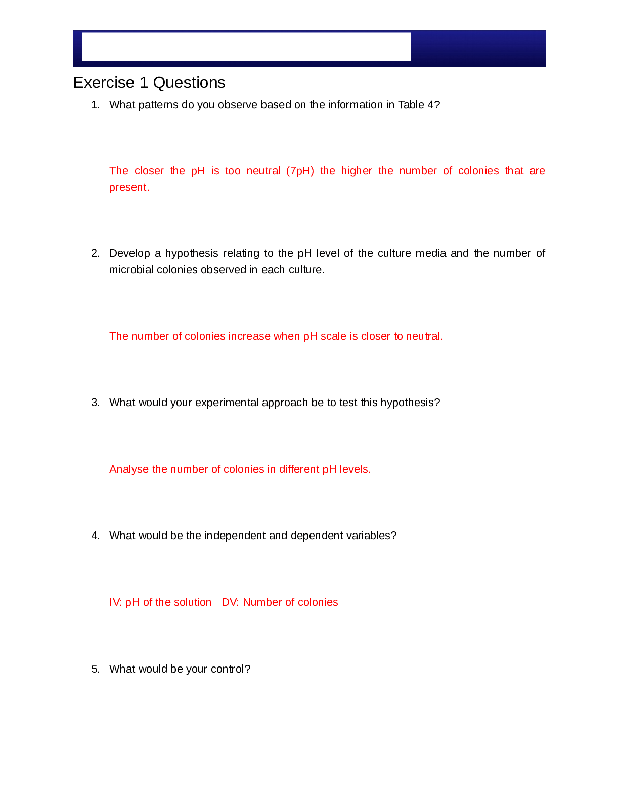Microbiology Lab01 Assessment Package