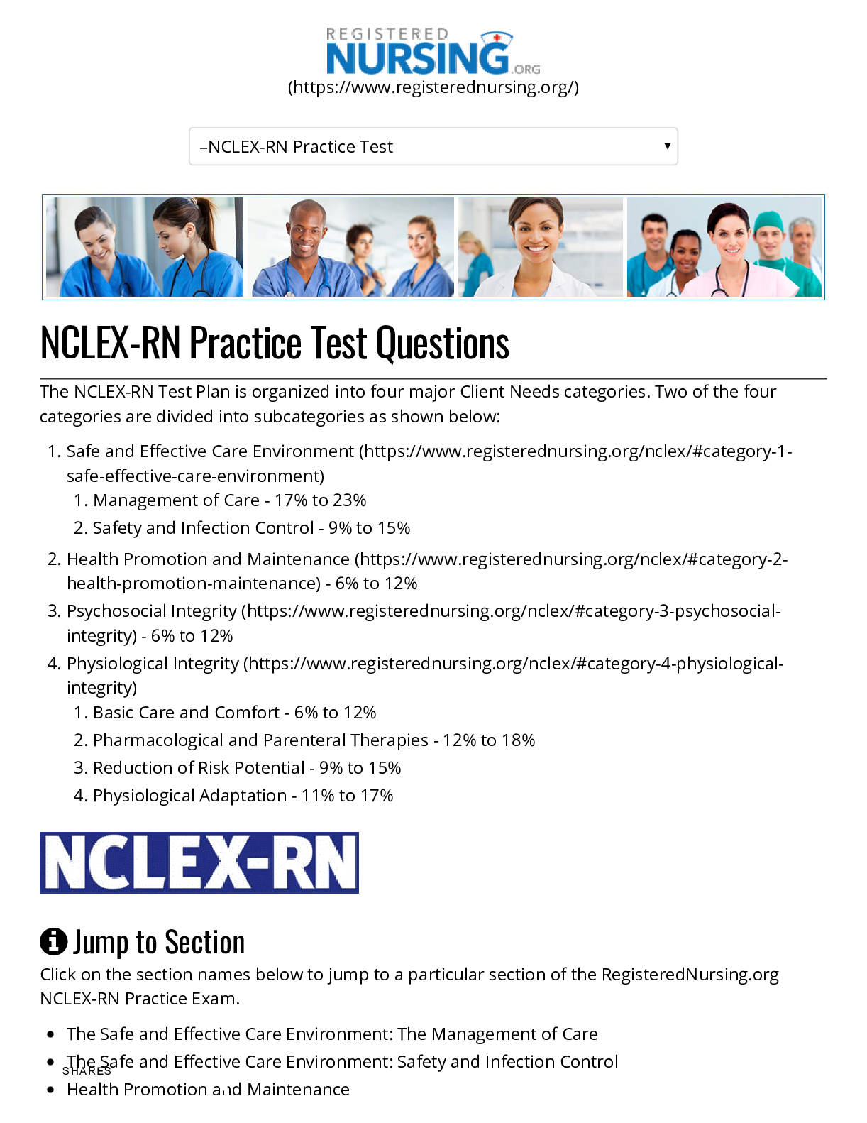 NCLEX-RN Practice Test Questions with Rationales
