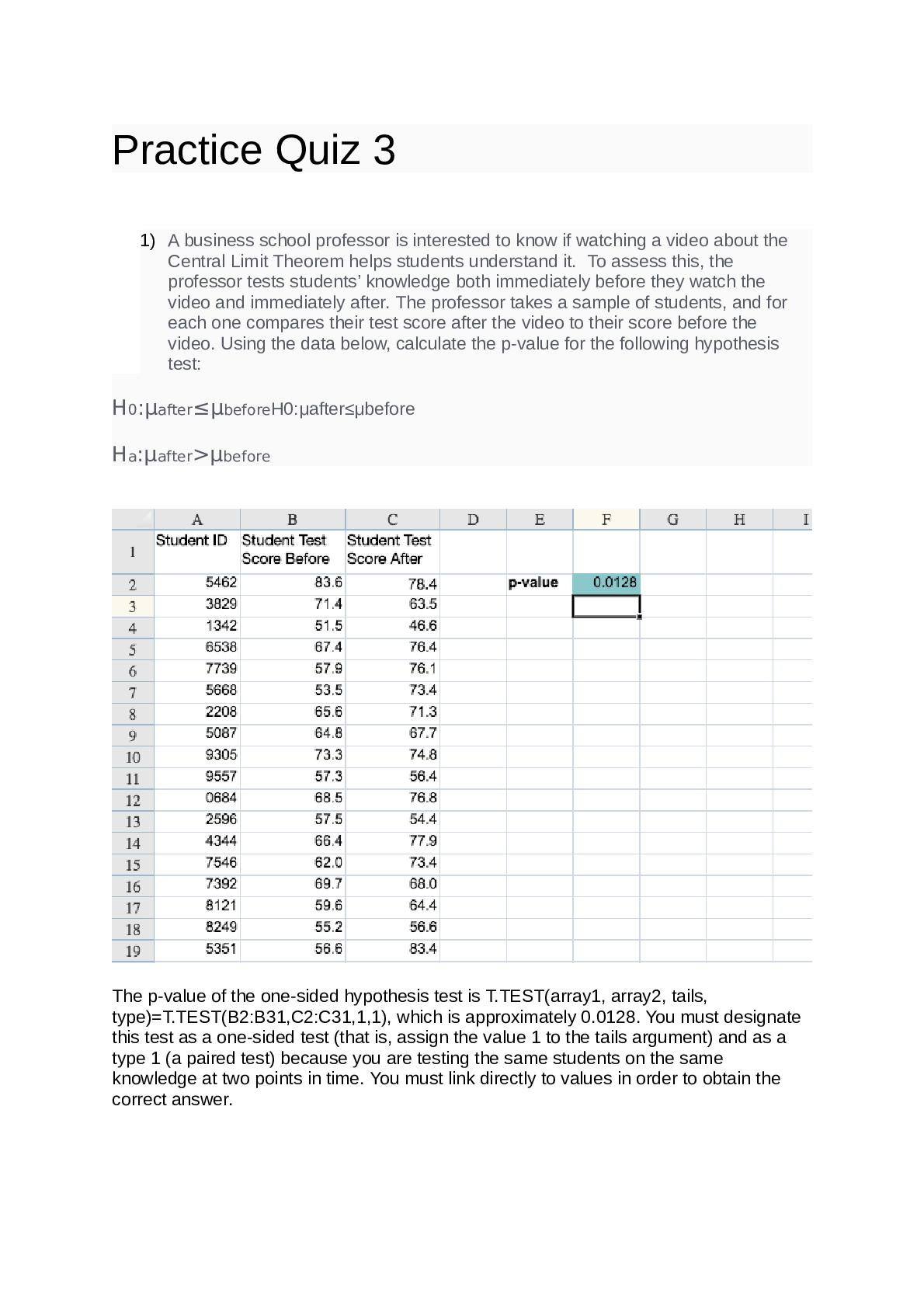 Module One - Economics for Managers Practice Quiz 3
