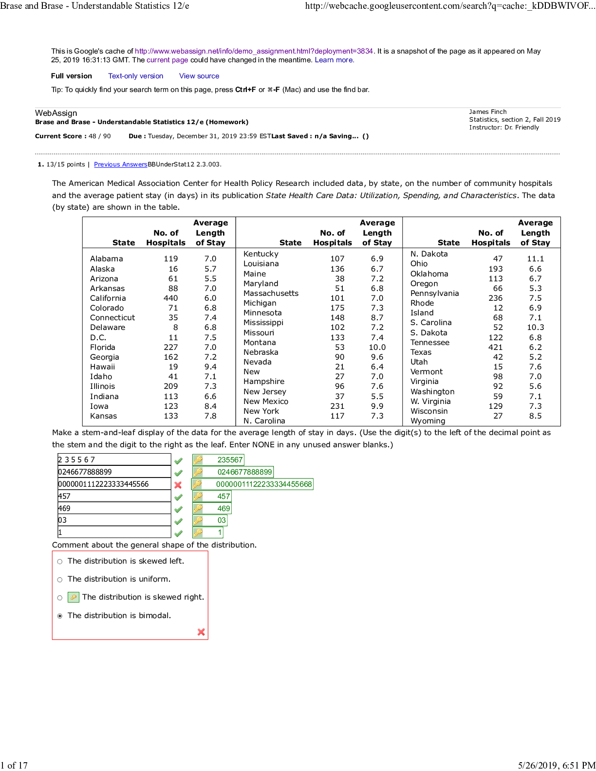 Brase and Brase - Understandable Statistics 12/e (Homework)